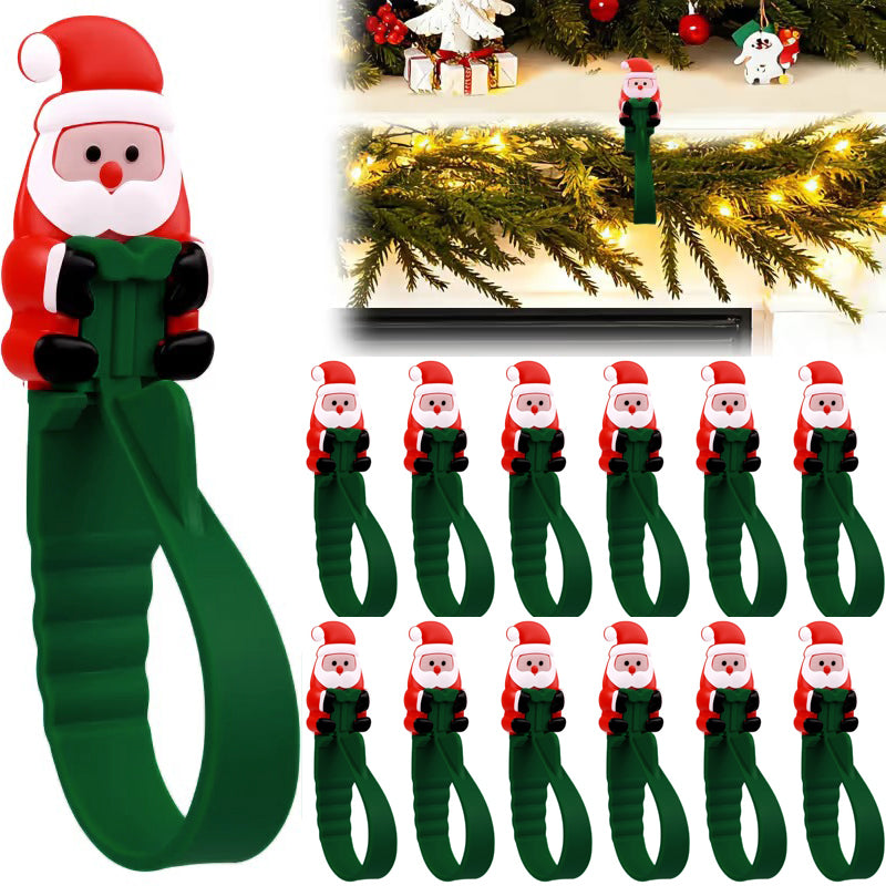 🎄🎅 Julenisse Selvklebende Kroker (12-Pakning) — ingen bor, ingen spiker, bare peel, stick og heng