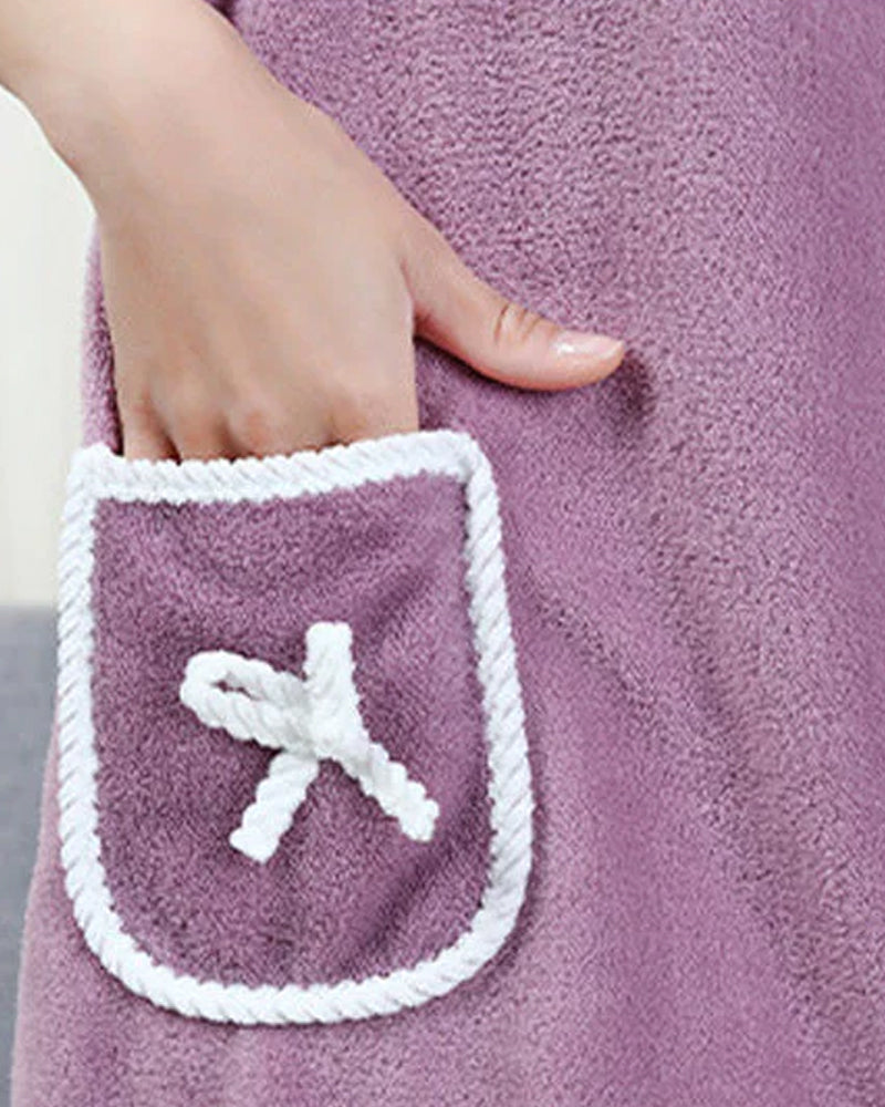 Badekåpe Dame Korall Fleece