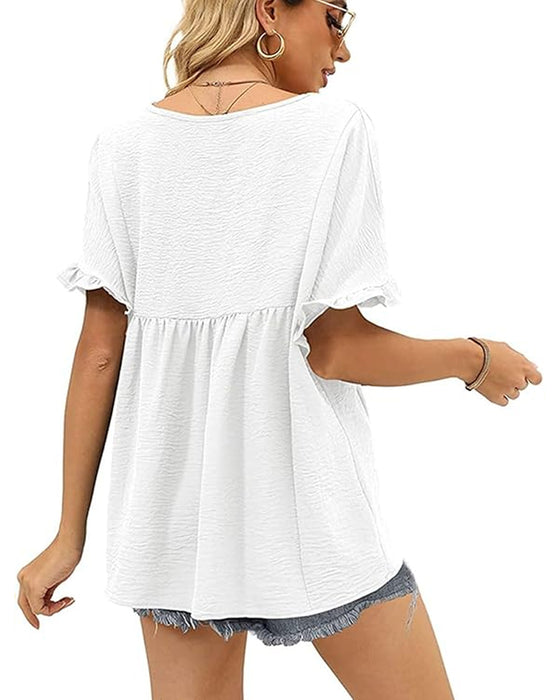 Bluse Avslappnet Rysje Loose Fit