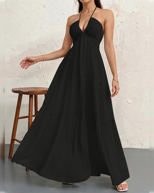 Kjole Mote Solid Halter