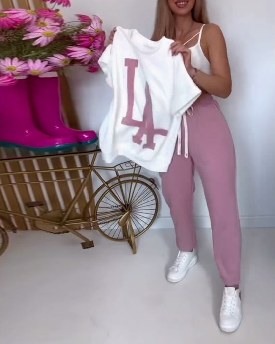 Sett Casual Letter Print Sports