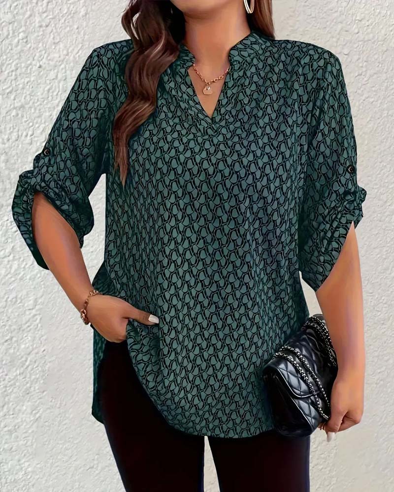 Bluse V-Hals Elegant Sofistikert Bohemisk