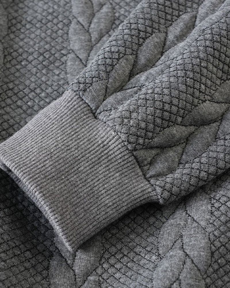 🔥Spesialtilbud – Herre Casual Halvglidelås Kabelstrikket Genser