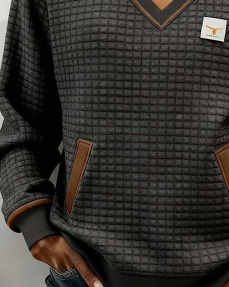 Casual Genser Med Lange Ermer Og V-Hals