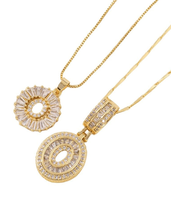 Halskjeder Initial Bokstav Anheng 2 Pakke