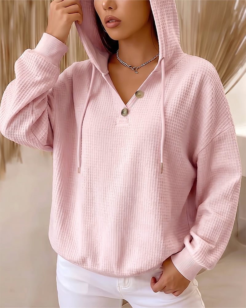 Sweatshirt Avslappet Enfarget Trekkbånd