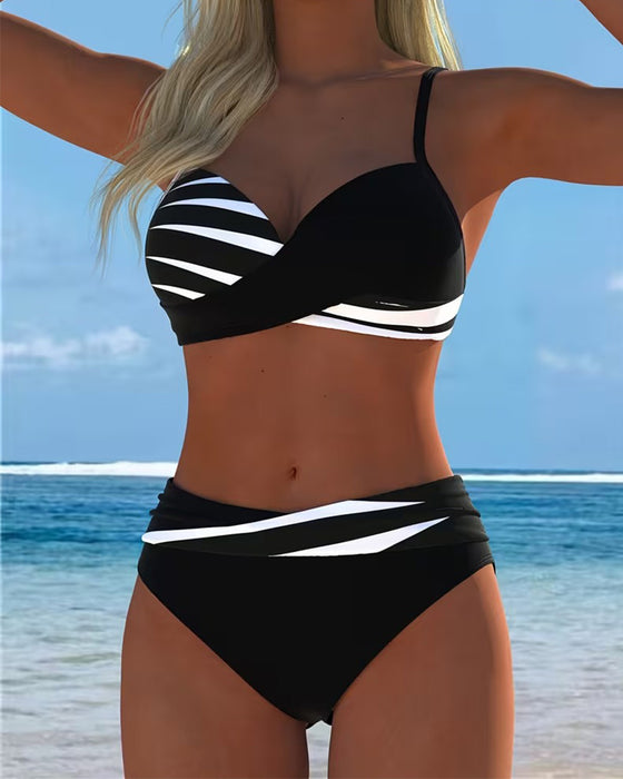 Bikini Kamisol Fargeblokk Kors