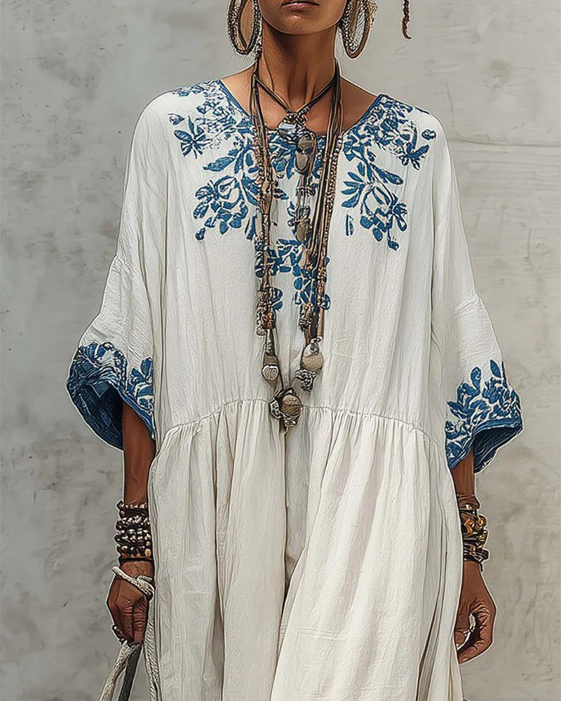 Kjole Mote Plus Størrelse Trykt