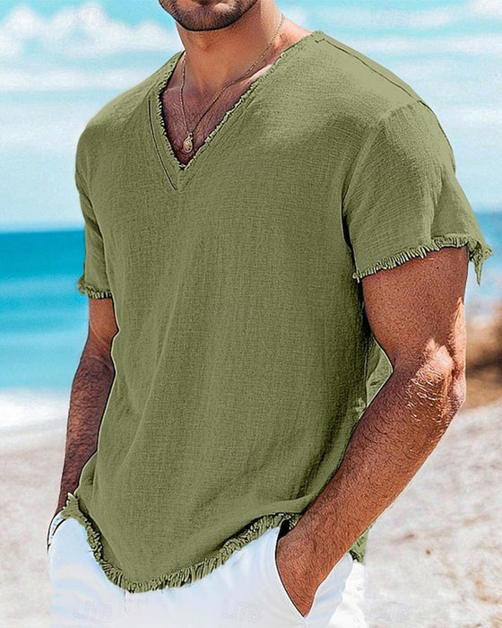 T-Skjorte Herre Solid Kort Erme