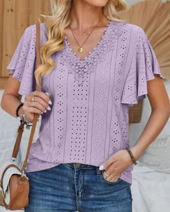 Bluse V-Hals Enfarget