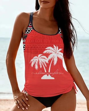 Todelt Badedrakt Med Åben Ryg