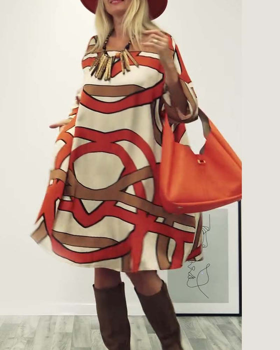 Kjole med rund hals design