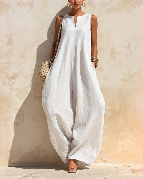 Jumpsuit Liten V-Hals Vide
