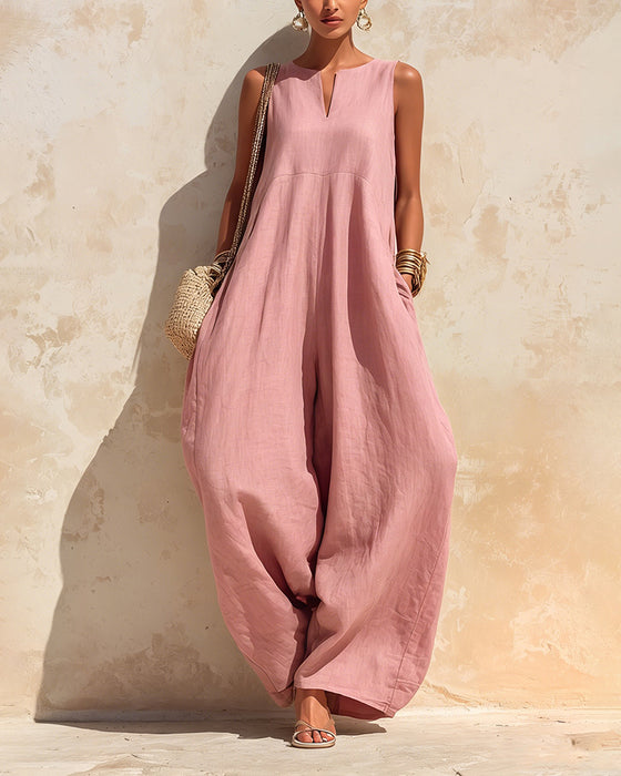 Jumpsuit Liten V-Hals Vide