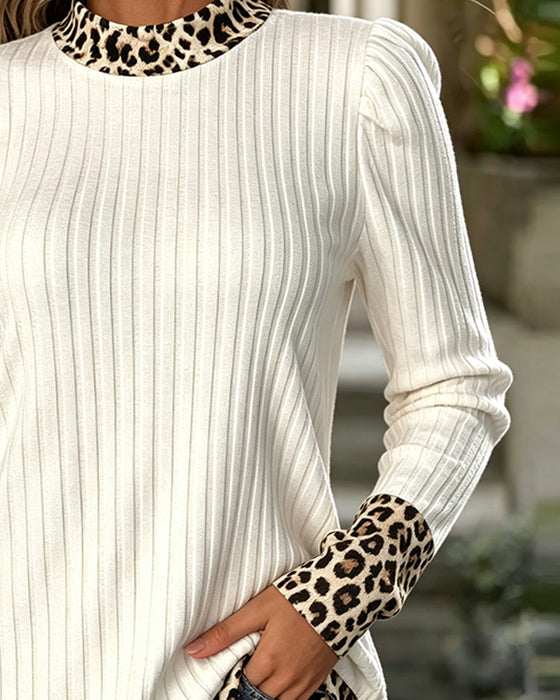 Topp Mini Turtleneck Leopard Casual