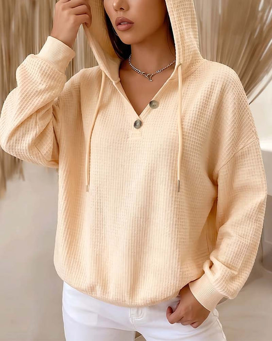 Sweatshirt Avslappet Enfarget Trekkbånd