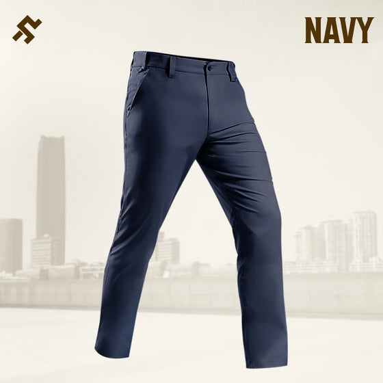 Menns Aktive Khaki Bukser Med Utvidbart Midjebånd