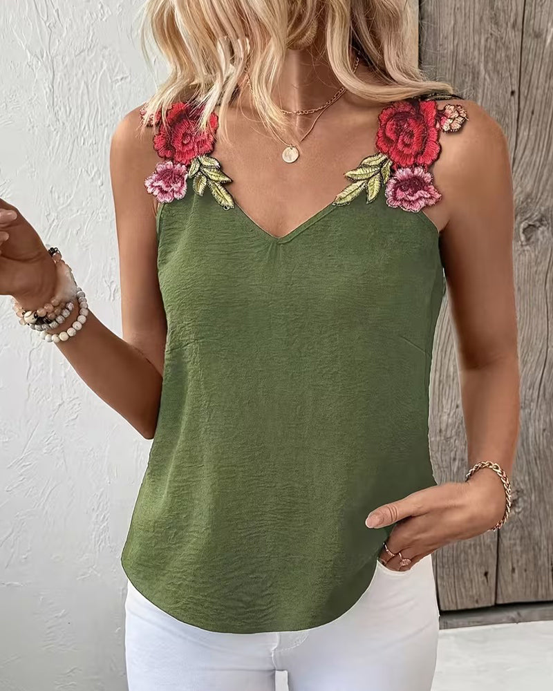 Tanktopp Avslappet Blomstermønster