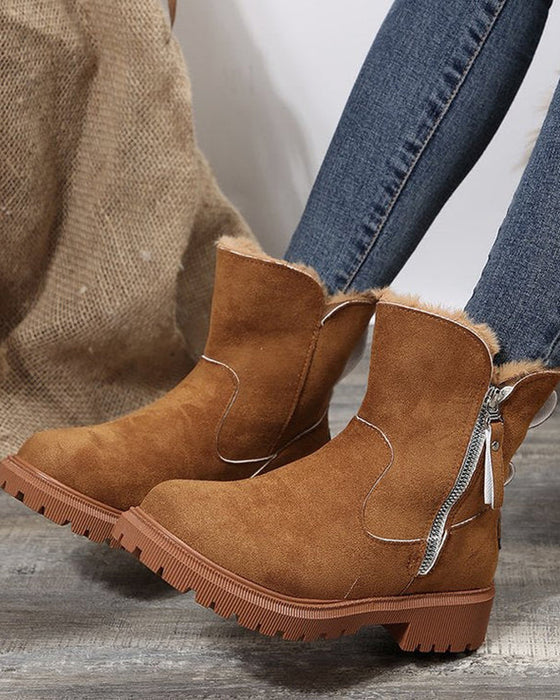 Dame Vinterstøvler Med Fleece