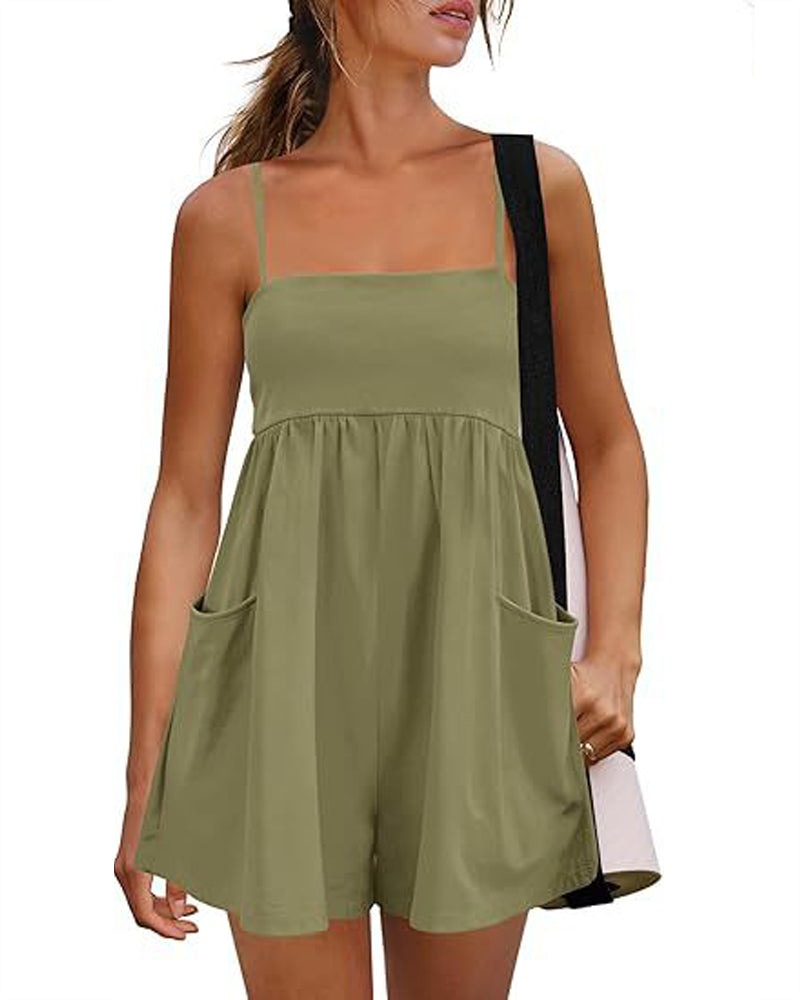 Jumpsuit Solid Farge Seler Bred Ben