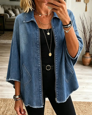 Frakk Jakkeslag Glidelås Fryns Denim