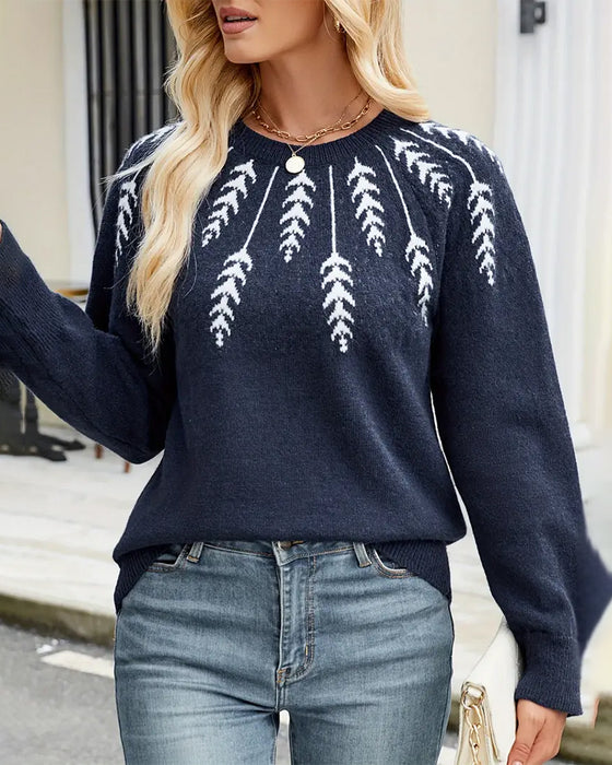 Genser Raglan Erm Rund Hals