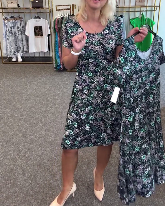 Kjole Stilfull Smal Midje Trykt