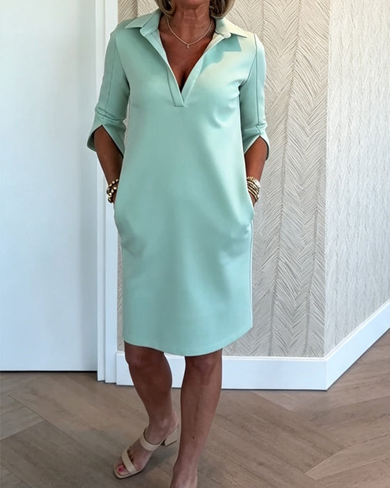 Kjole Slim Fit Kort Erme Polo