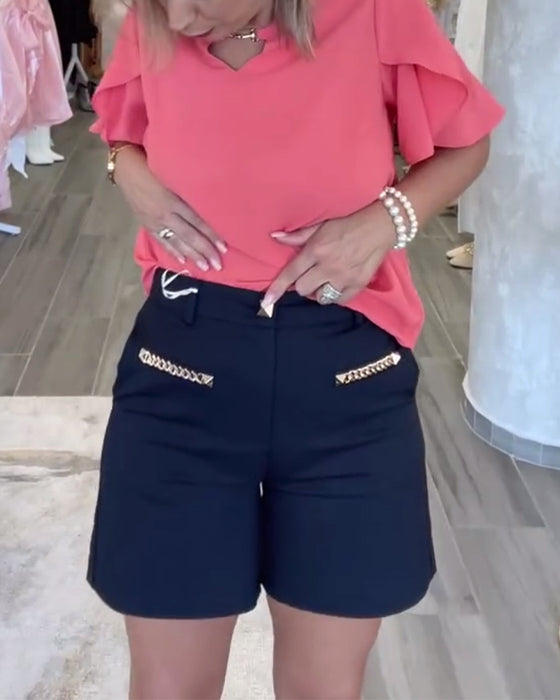 Shorts Kjedeutsmykket Avslappet