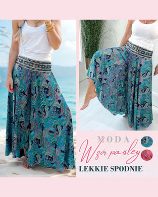 🌸 Mønstret Avslappet Halvlångt Skjørt