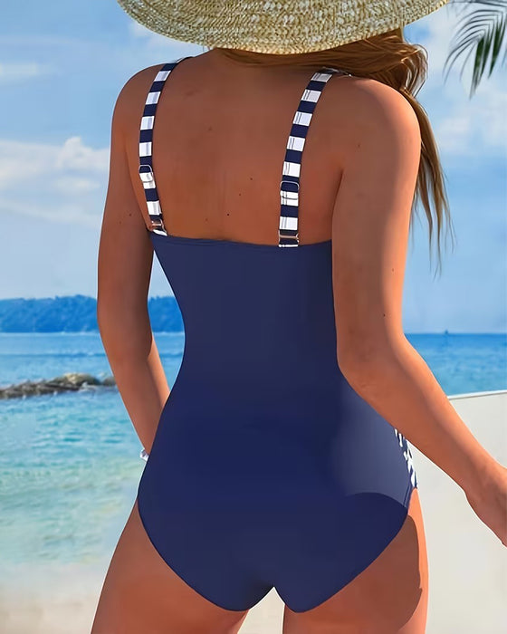 En-Delt Badedrakt Stripe Fargeblokk