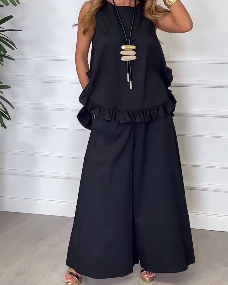 Bluse Ermløs Blonder Kant Camisole