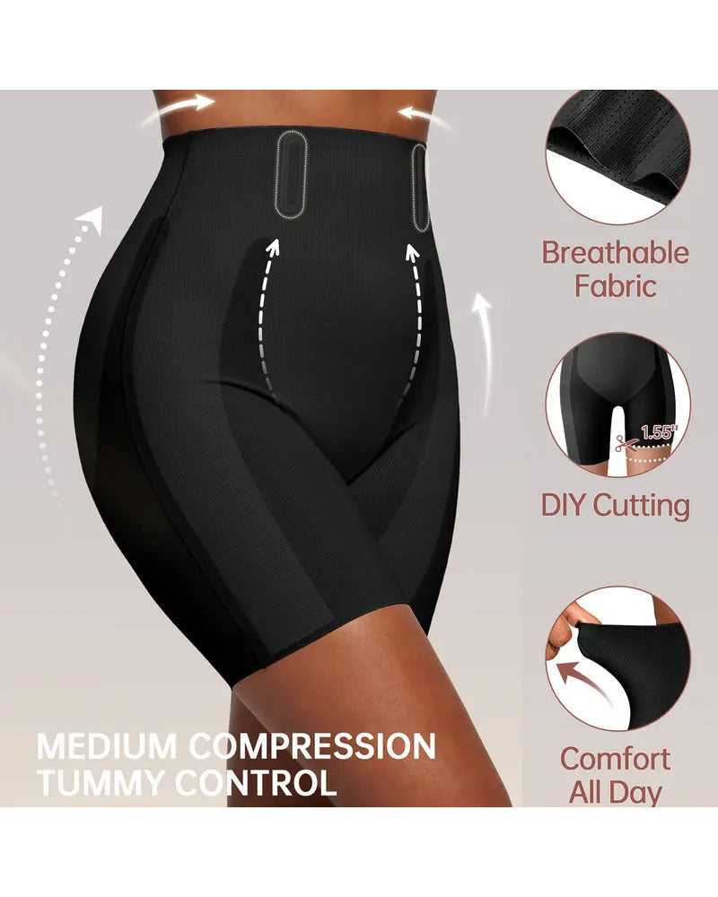 Magekontroll Shapewear Pustende Komfortable Shorts For Kvinner Rumpeløftende Body Shaper Shorts Høy Midje Sømløse Girdles Under Kjole