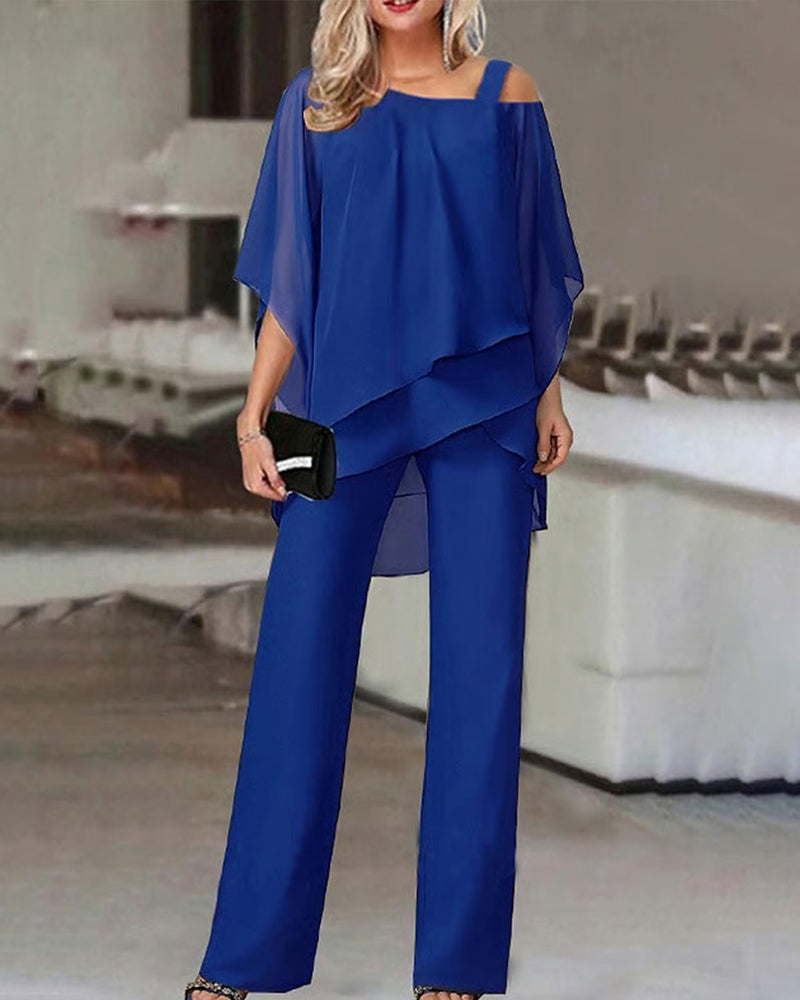 Todelt Sett Off-Shoulder Flagermuserme