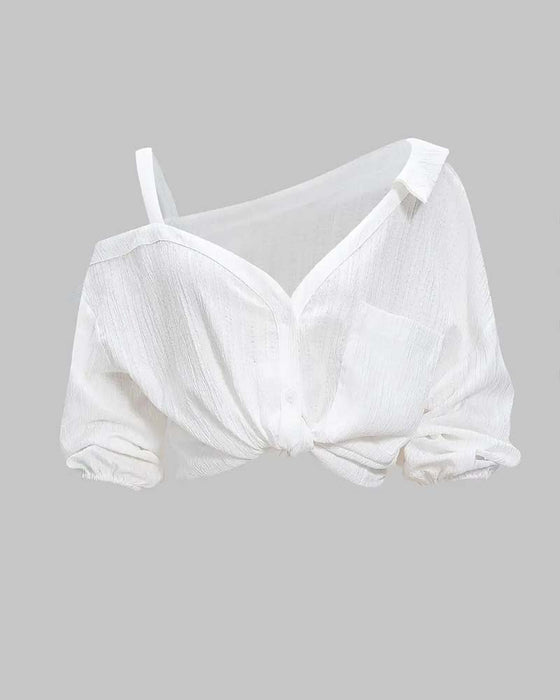 Bluse Enskulder Rem Vri