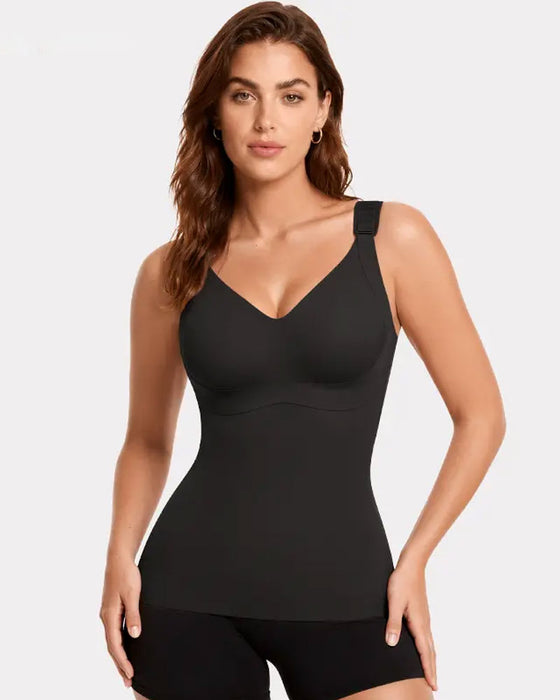 Tank Topp Dame 3-I-1 Lett Tilpasset Myk Termisk Shapewear Innebygd Bh