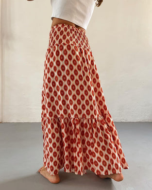 Elegant skjørt med plissert tryk