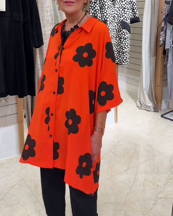 Skjorte Camp Krage Avslappet Passform Midi