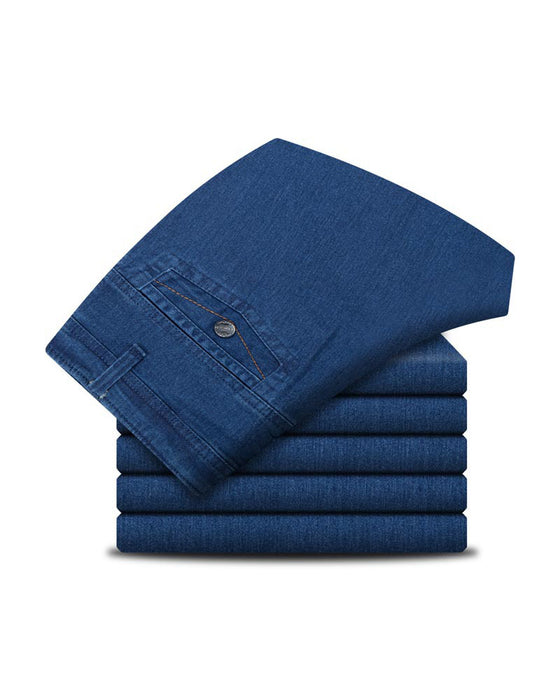 Herre Klassisk Rett Passform Stretchjeans