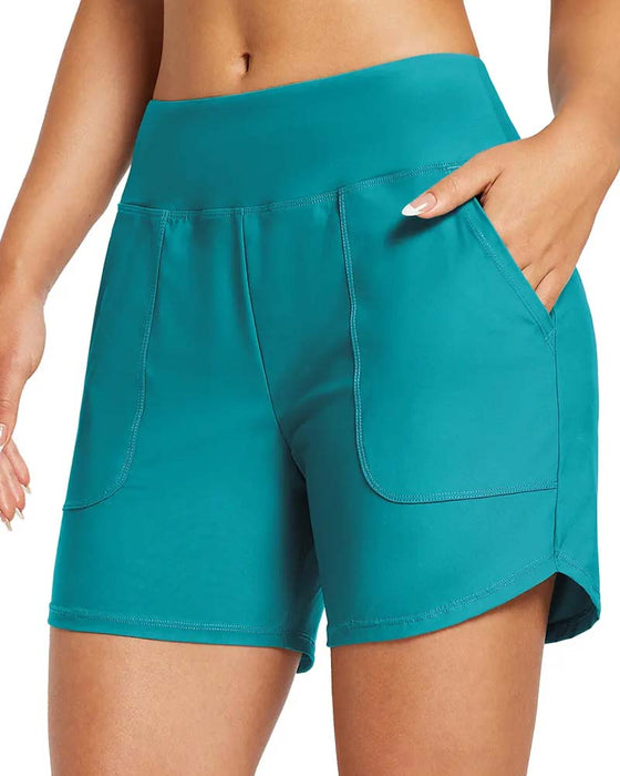 Shorts Høy Midje Splitt Sportslig Casual