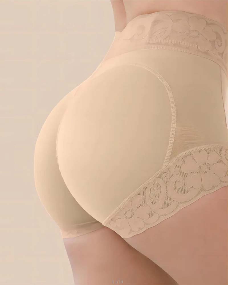 Kvinners Shorts Blonde Høy Midje Shapewear