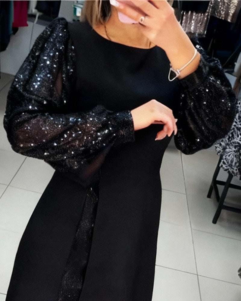 Elegant Kjole Med Puffermer Og Lappetæktsdetaljer