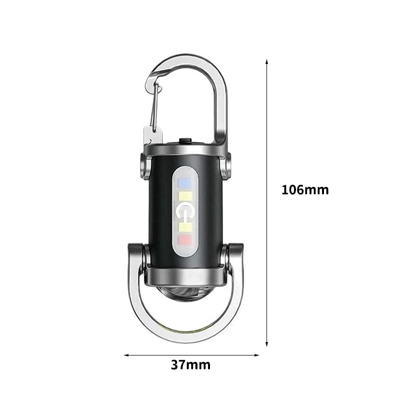 Oppladbar Mini Lommelykt Nøkkelring