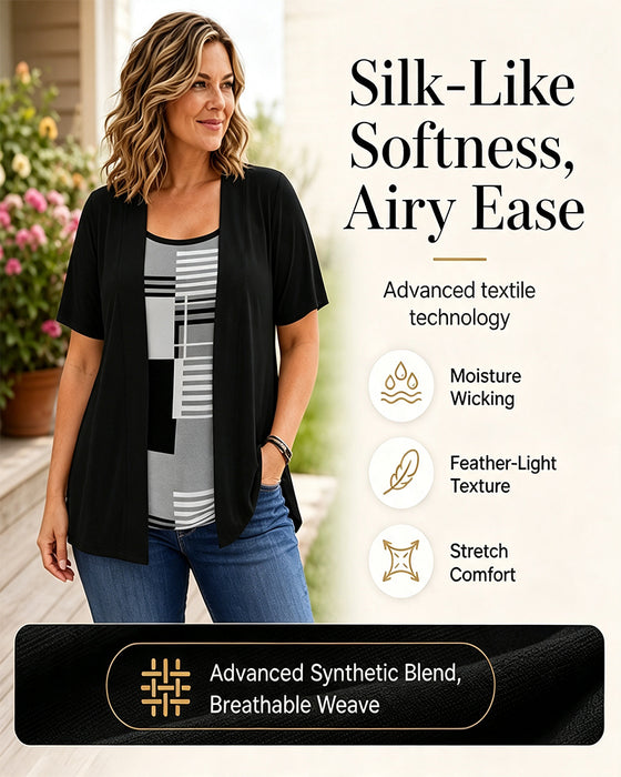 Bluse Patchwork Falsk Todelt