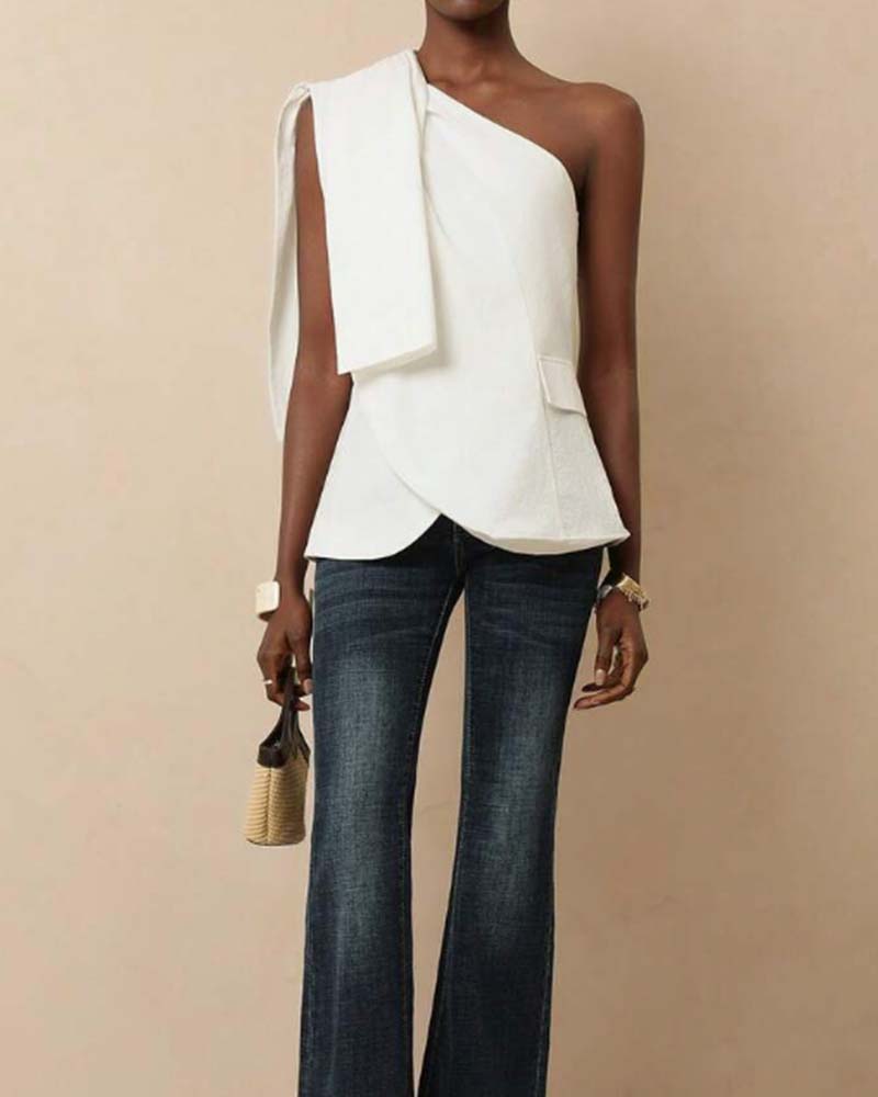 Bluse Off-Shoulder Kors Knyting Design