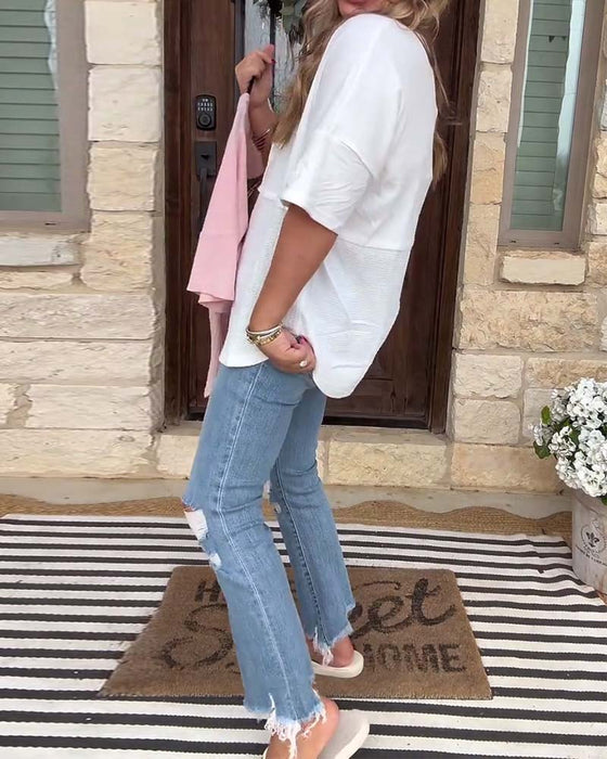 Topp Knapping Foran Kort Erme Sammenføyd