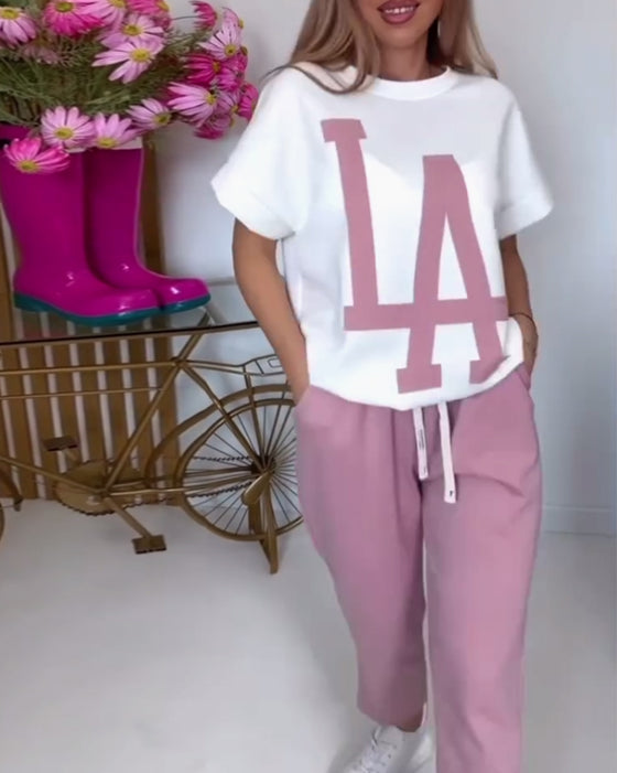 Sett Casual Letter Print Sports