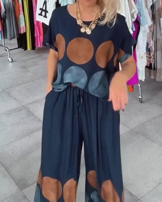 Sett Street Fashion Uformell Trykk Todelt
