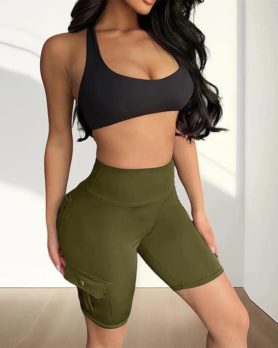 Leggings Enkeltspenne Ensfarget Yoga