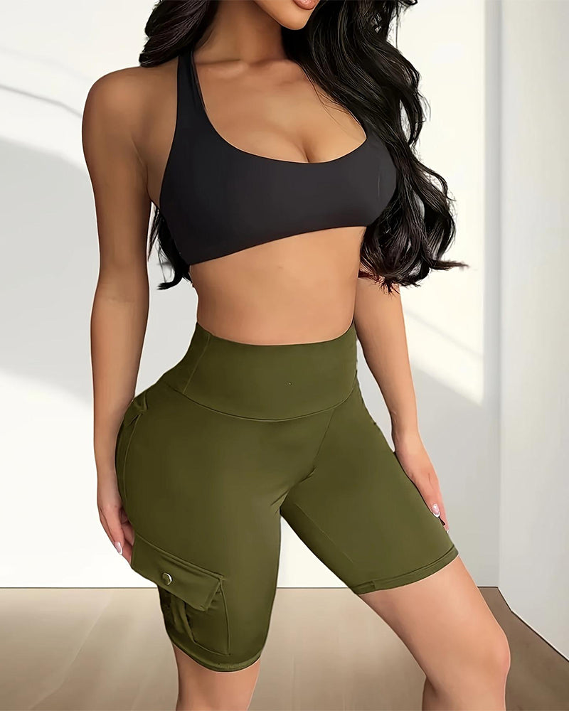 Leggings Enkeltspenne Ensfarget Yoga